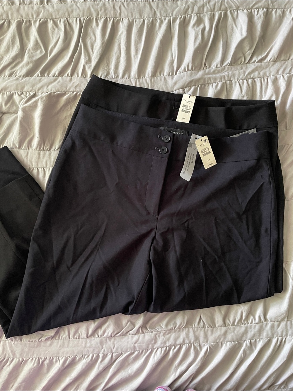 Talbots Black Petite and Navy Petite Dress Pants
